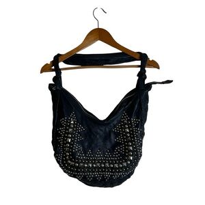 Samvara Studded Hobo Shoulder Bag – Soft Pebbled Material, Y2K Style